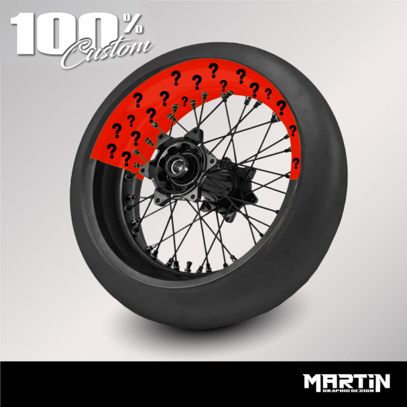 Adesivi 100% PERSONALIZZATI Cerchi Moto Bicolore