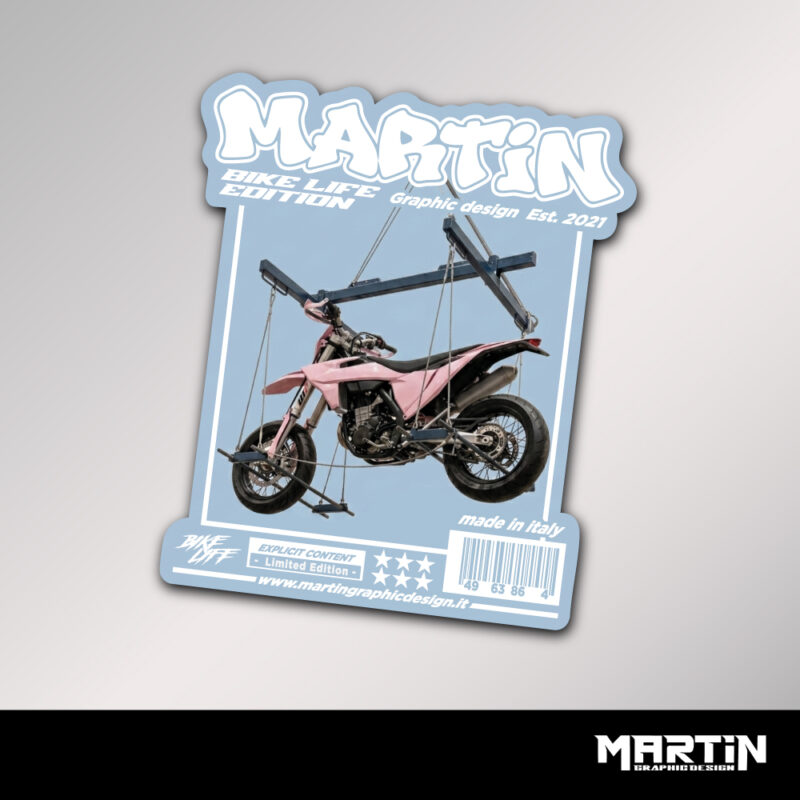 Retro bike - sticker